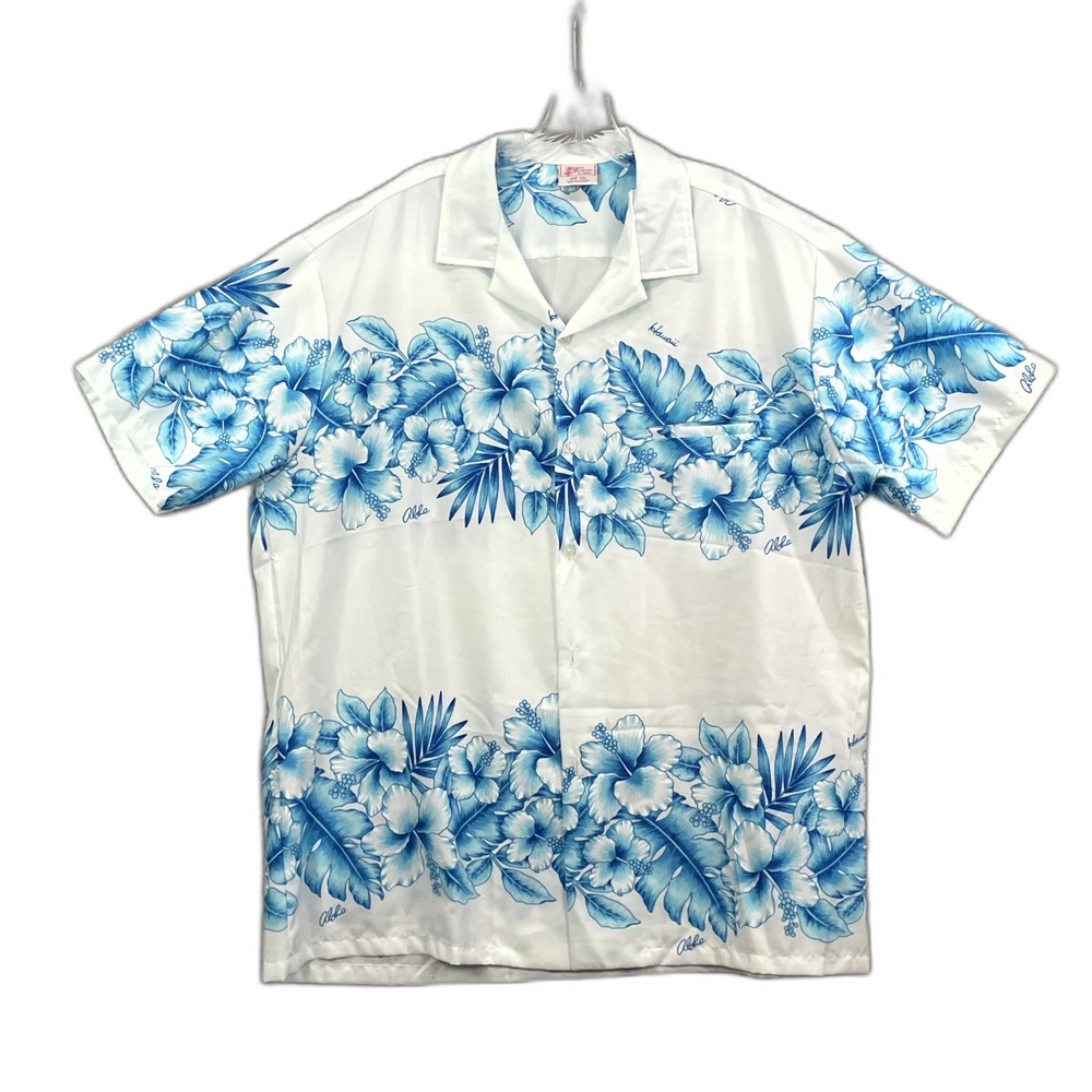 Kalena Fashions Hawaiian Shirt Mens 2XL Floral Camp Collar Beach Hiking Surf